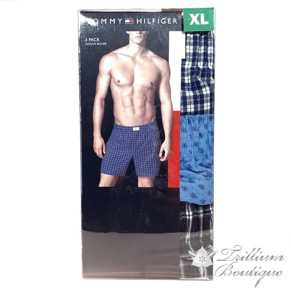 Tommy Hilfiger Mens Woven Boxers (3 Pack) NWT! - Picture 2 of 8